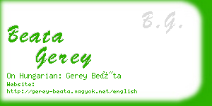 beata gerey business card